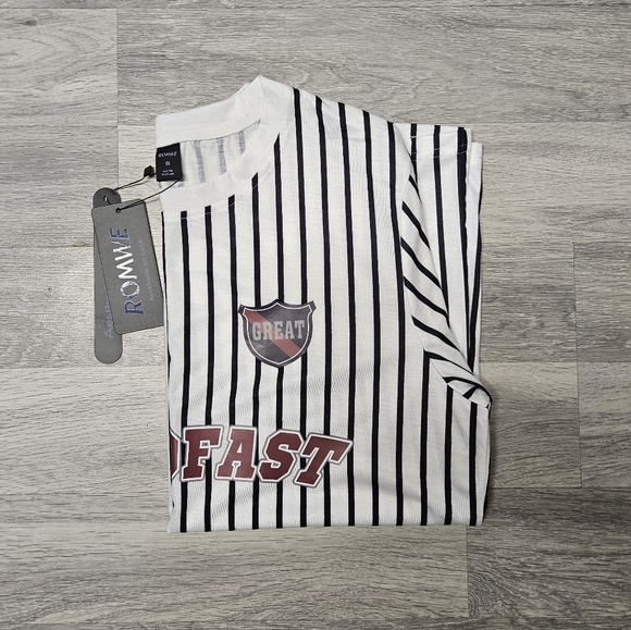 ROMWE striped steadfast t shirt - Picture 2 of 2